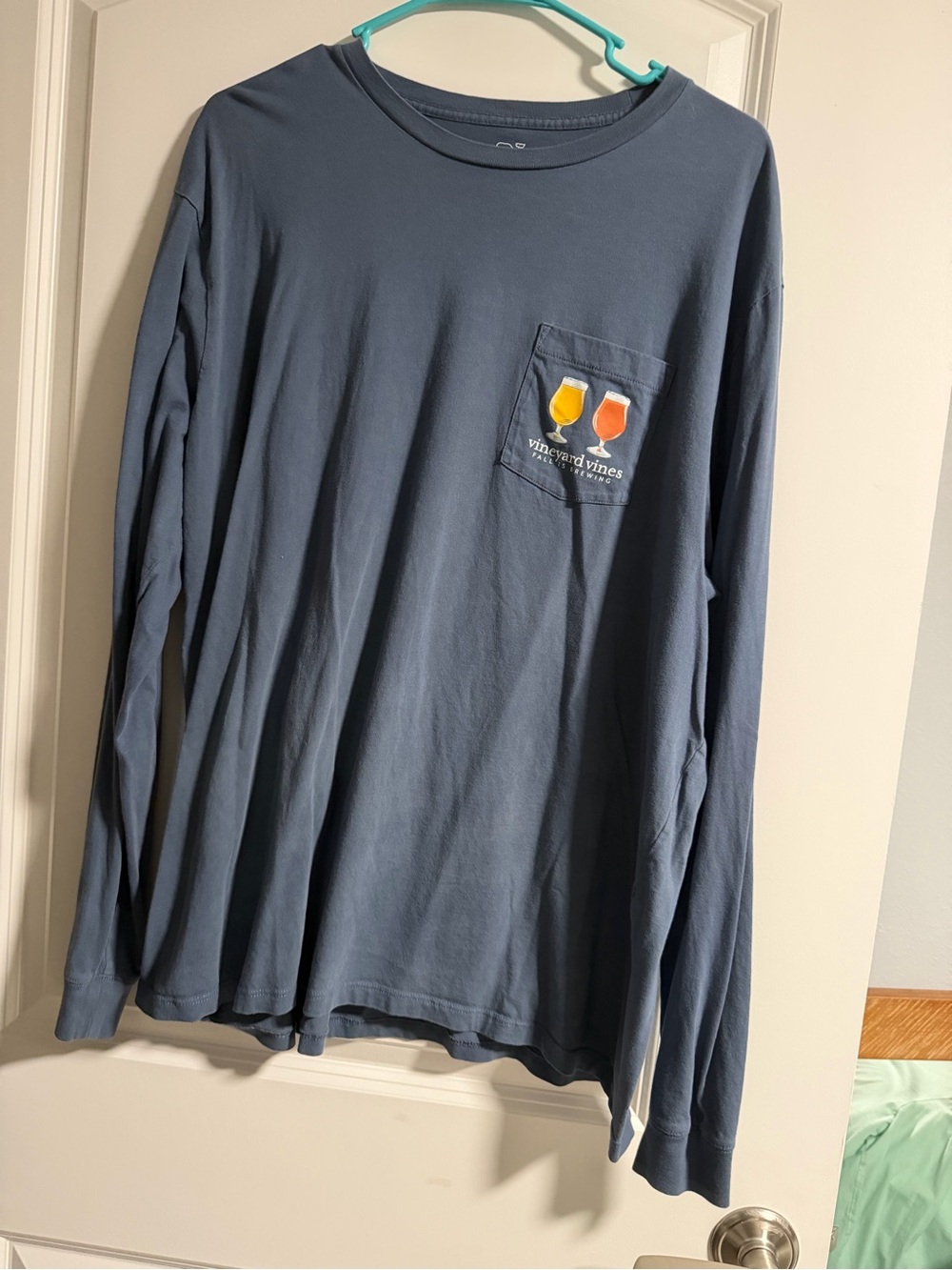 Vineyard Vines Men's Long Sleeve Pocket Tee - Slate Blue